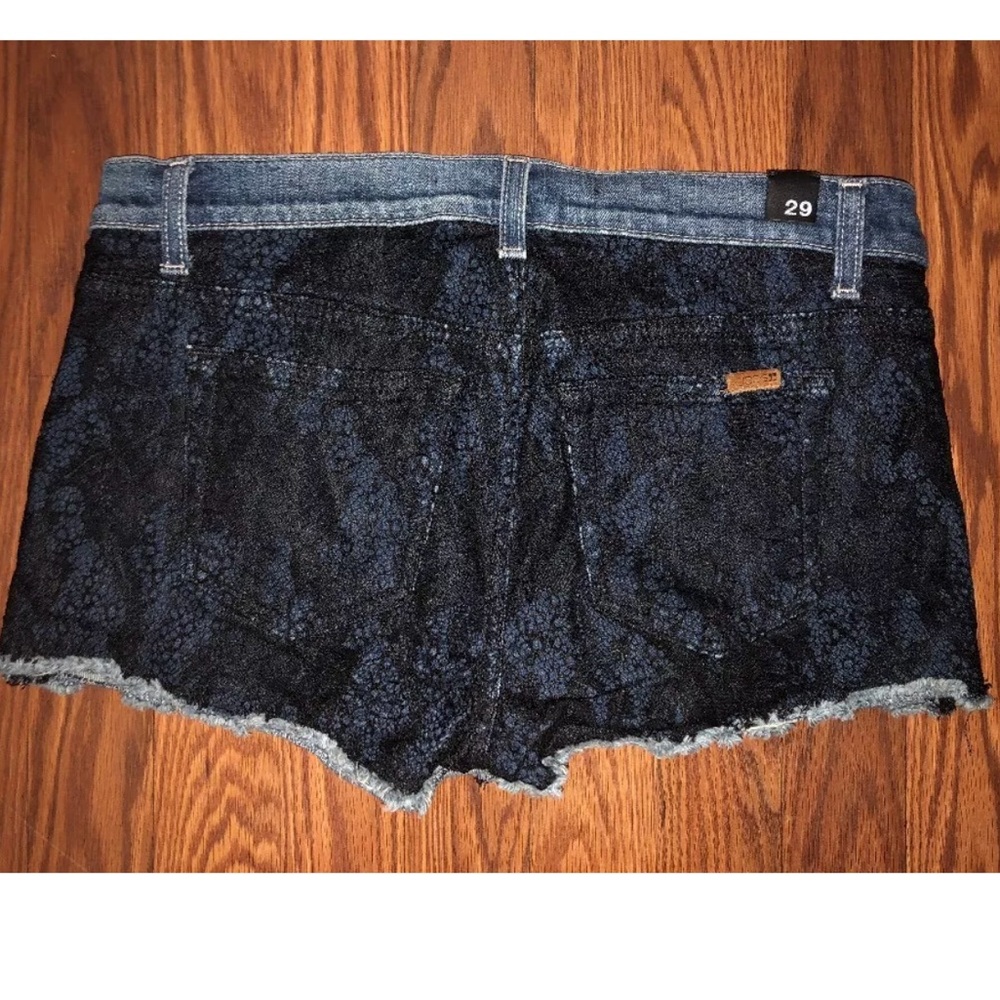 Joe’s Jeans Black Lace Denim Shorts